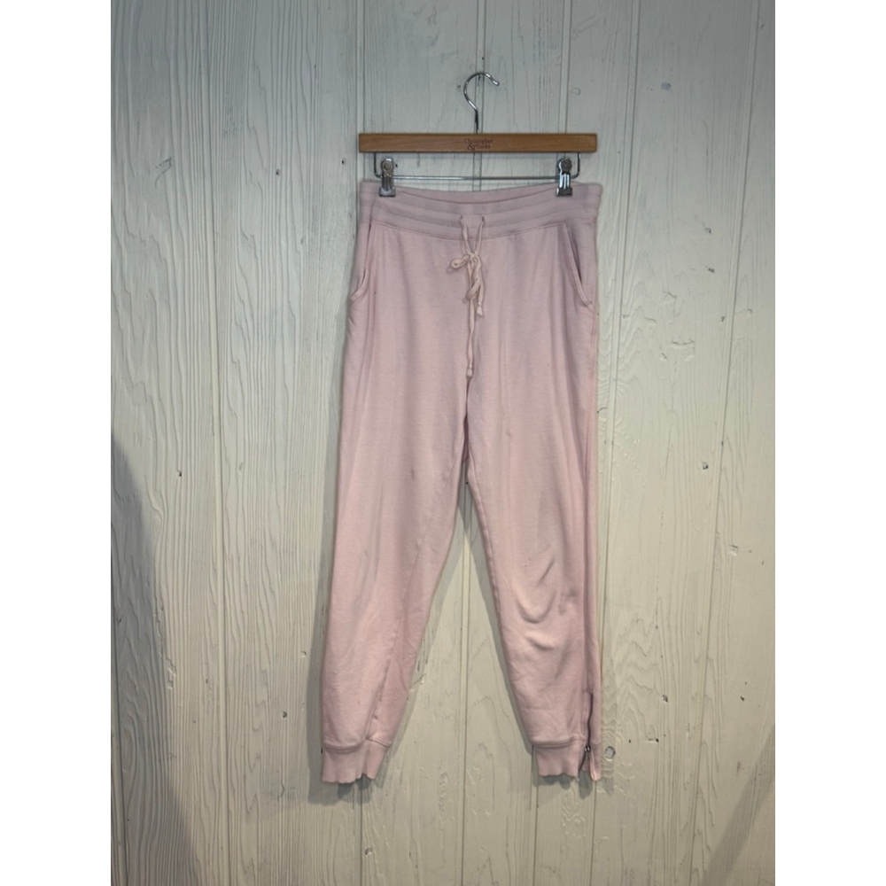 Women's Aerie Pink Joggers Track Pants Size M with Zippers